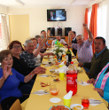Adultos Mayores de las Viviendas Tutelares realizaron rico almuerzo para celebrar el próximo inicio de la Primavera